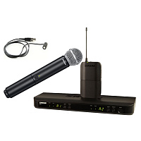 SHURE BLX1288E/W85 M17 662-686 MHz двухканальная радиосистема с петличным микрофоном SHURE WL185 и ручным передатчиком SHURE SM58
