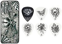 DUNLOP JPH01T088 James Hetfield Signature набор медиаторов в жестяном коробке, толщина .88 мм (6 шт)