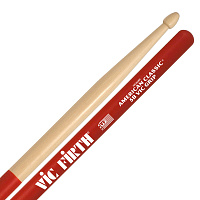 VIC FIRTH 5BVG  барабанные палочки 5B с антискользящим покрытием, деревянный наконечник, материал - гикори, длина 16", диаметр 0,595", серия American Classic