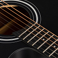 ROCKDALE Aurora D5 C BK Satin акустическая гитара, дредноут с вырезом, цвет черный, сатиновое покрытие
