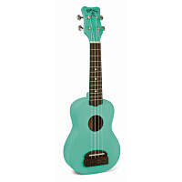 KOHALA KT-SSG  укулеле сопрано, серия TIKI, корпус липа, фигурная подставка, цвет морской волны