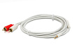 PROCAST Cable m-MJ/2RCA.2 Аудиокабель, 3.5 мм стерео миниджек папа - 2 RCA папа, длина 2 метра, цвет белый
