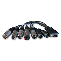 RME BO9632-XLRMKH Analog BreakoutCable Bal балансный 15pole SubD на 4 x XLR Analog, 2 x MIDI, 1 x Phones, для HDSP 9632, HDSPe AIO аналоговый балансный кабель