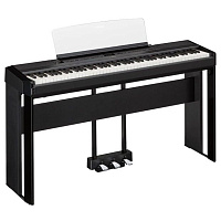 Yamaha P-515B Set портативное цифровое пианино, 88 клавиш, цвет черный, в комплекте блок педалей и стойка