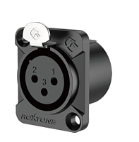 ROXTONE RX3FD-BT Разъем XLR панельный, "мама", 3-контактный, цвет черный