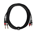 ROCKDALE DC005-5M компонентный кабель, 5 метров, разъемы 2 Mono Jack Male - 2 RCA Male (тюльпаны)