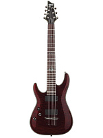 Schecter DAMIEN ELITE-7 FR CRED L/H Гитара электрическая, 7 струн, корпус-махагони, гриф клен