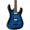 DEAN MDX QM TBB  электрогитара, тип Superstrat, 22 лада, 25 1/2" (648 мм), синий берст, Индия