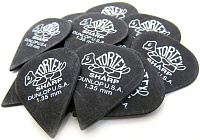 DUNLOP 412P1.35 Tortex Sharp набор медиаторов 1.35 мм, 12 шт