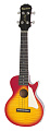 EPIPHONE LES PAUL AC/EL UKULELE HERITAGE CHERRY SUNBURST электро-акустическое укулеле, цвет вишнёвый санбёрст