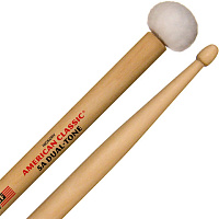 VIC FIRTH 5ADT  барабанные палочки, тип 5A с деревянным наконечником, с другой стороны фетровый наконечник, материал - гикори, длина 16 1/8", диаметр 0,565", серия American Classic