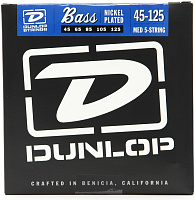 DUNLOP DBN45125 Nickel Plated Steel Bass 45-125 5 Strings струны для 5-струной бас-гитары