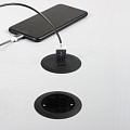 Kondator 935-PM51 Встраиваемая зарядная станция Powerdot MINI с 2 разъемами USB (5 В, 2.4 А макс.). Размеры (ØxВ) 56,8х64,7 мм. Монтажное отверстие (диаметр) 51 мм. Максимальная толщина столешницы 30 мм. Цвет черный