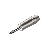 ROXTONE RJ2PX-NN Разъем  jack 1/4" моно, максимальный диаметр кабеля 10 мм, цвет серебро