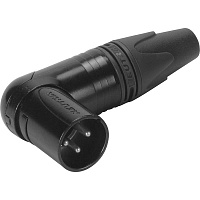 Neutrik NC3MRX-BAG кабельный разъем XLR male угловой, черненый корпус