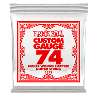 Ernie Ball 1174 струна для электро- и акустических гитар. Сталь, калибр .074
