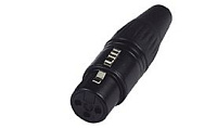NordFolk NCX5003 кабельный разъем XLR female, черный, пластиковая крышка