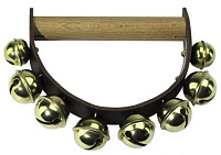 GEWA BELL WREATH Венок из 8 колокольчиков на ремне, деревянная ручка