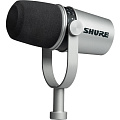 SHURE MV7-S гибридный широкомембранный USB/XLR микрофон для записи/стримминга речи и вокала, цвет серый