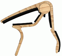 DUNLOP 83 CM Acoustic Trigger Curved Maple Каподастр для вестерн-гитары, изогнутый, клен