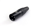 AuraSonics X3M-B разъем XLR папа кабельный 3-контактный, позолоченные контакты