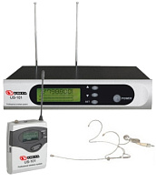 VOLTA US-101H with aluminuim case (592-611.8MHz)  радиосистема с головным и петличным микрофоном, алюминиевый кейс