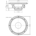 EIGHTEEN SOUND 12ND610/16  12'' СЧ динамик, неодим, 8 Ом, 450 Вт AES, 102 дБ, 80...5500 Гц