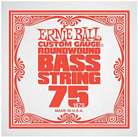 ERNIE BALL 1675 одиночная струна для бас-гитары. Сталь, обмотка никель, калибр .075