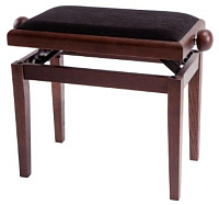 GEWA Piano Bench Deluxe Walnut Matt банкетка орех матовый прямые ножки верх черный
