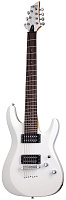 Schecter C-7 Deluxe SWHT Гитара электрическая семиструнная, крепление грифа на болтах, цвет матовый белый