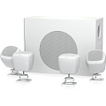 Tannoy SAT SUB 4PACK-WH комплект: настенный сабвуфер 6,5" и 4 сателлита 2,5", встроенный кроссовер, 70/100 B - 80 Вт, Prog 120 Вт/8 Ом, 32 Гц - 20 кГц, белый