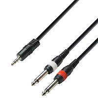 Adam Hall K3 YWPP 0600  аудиокабель 3.5 Jack stereo - 2 x 6.3 Jack mono, длина 6 метров
