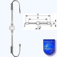 PHILIPS MSI6000W лампа газоразрядная, 207V-6000W, цоколь S25.5х60, ресурс 400ч.