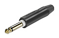 ROXTONE PJ2X-BG-PURE Разъем  jack 1/4" моно, под кабель, с функцией бесшумного отключения, цвет черный