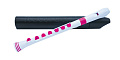 NUVO Recorder+ White/Pink with hard case блокфлейта сопрано, строй С, барочная система, накладка на клапаны, материал АБС пластик, цвет белый/розовый