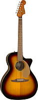 FENDER NEWPORTER PLAYER SUNBURST WN электроакустическая гитара, цвет санберст