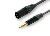 ROXTONE GMXJ260/10 Кабель микрофонный, D 6.5 мм, XLR male stereo Jack 6,3 мм, 10 метров