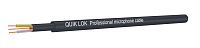 QUIK LOK CM675 RED профессиональный микрофонный кабель с низким уровнем шума d=6.3mm, бухта, красный (цена за метр) 2x0.22 mm