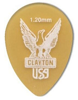 CLAYTON UST120/12 набор медиаторов - 1.20 mm ULTEM gold уменьшенные