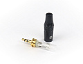 AuraSonics JA35B кабельный разъем Jack 3.5 мм TRS (стерео) штекер, до 50 В, черный
