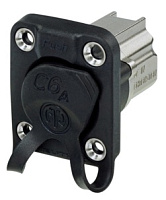 Neutrik NE8FDX-Y6-W Разъем RJ45 панельный, для CAT6a (не совместим с CAT6), гнездо, тип D, монтаж IDC, IP65, экранированный
