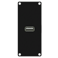 Caymon CASY162/B Модуль CASY оснащен гнездовым разъемом USB 2.0 A на передней стороне и 4-контактным разъемом клеммной колодки на задней панели