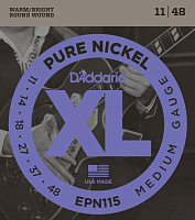 D'ADDARIO EPN115 струны для электрогитары Blues/Jazz, чистый никель, 11-48