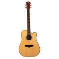 ROCKDALE Aurora D5 C NAT Satin акустическая гитара, дредноут с вырезом, цвет натуральный, сатиновое покрытие