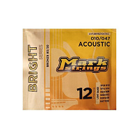 Markbass Bright Series DV12BRBZ1047AC  струны для 12-струнной акустической гитары, 10-47, бронза 80/20