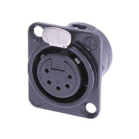 Neutrik NC5FD-L-B-1 панельный разъем XLR female 5 контактов