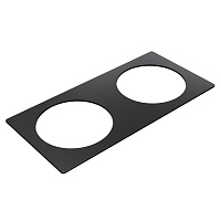 Kondator 935-PF02B Прямоугольная рамка для установки 2 встраиваемых розеток. Размеры (ШxГxВ) 215,5х105х2 мм. Цвет черный