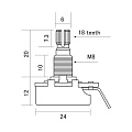 Hosco H-POT-500A  потенциометр 500 кОм, логарифмическая характеристика (A)