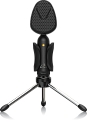 Behringer BV4038 винтажный конденсаторный USB-микрофон, суперкардиоидный, диафрагма 14 мм, 50-17000 Гц, SPL 132 дБ, стойка и держатель в комплекте