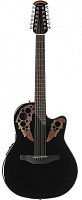 OVATION CE4412-5 Celebrity Elite Mid Cutaway Black 12-струнная электроакустическая гитара (Китай)